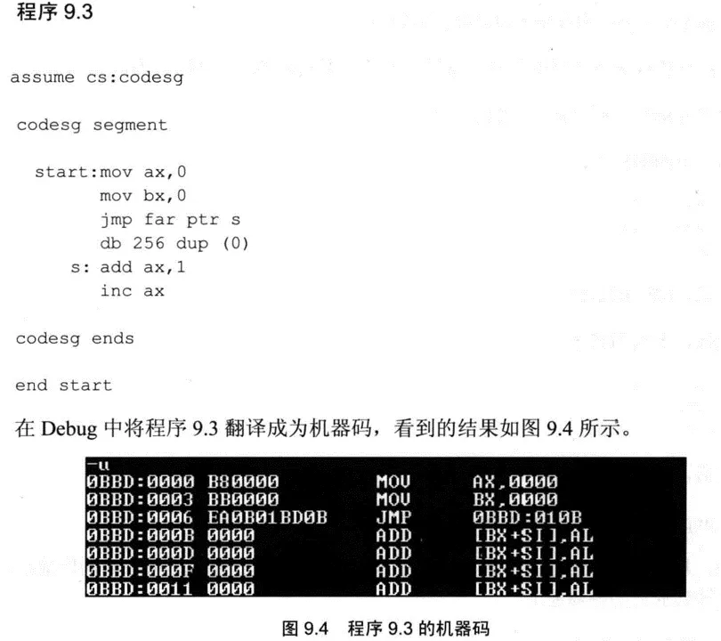 摘自王爽《汇编语言第三版》P181